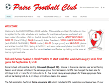 Tablet Screenshot of pairefootballclub.org